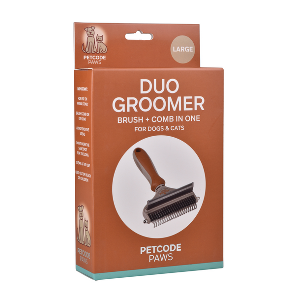 DUO GROOMER BRUSH + COMB IN ONE x 3