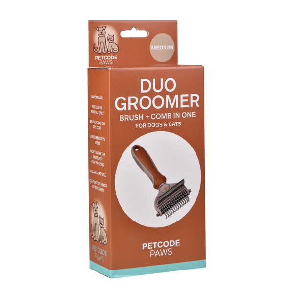 DUO GROOMER BRUSH + COMB IN ONE x 3